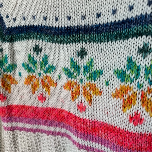 American Eagle Outfitters Jegging Sweater Fair Isle Size XS Cream Winter Fall - Picture 3 of 12